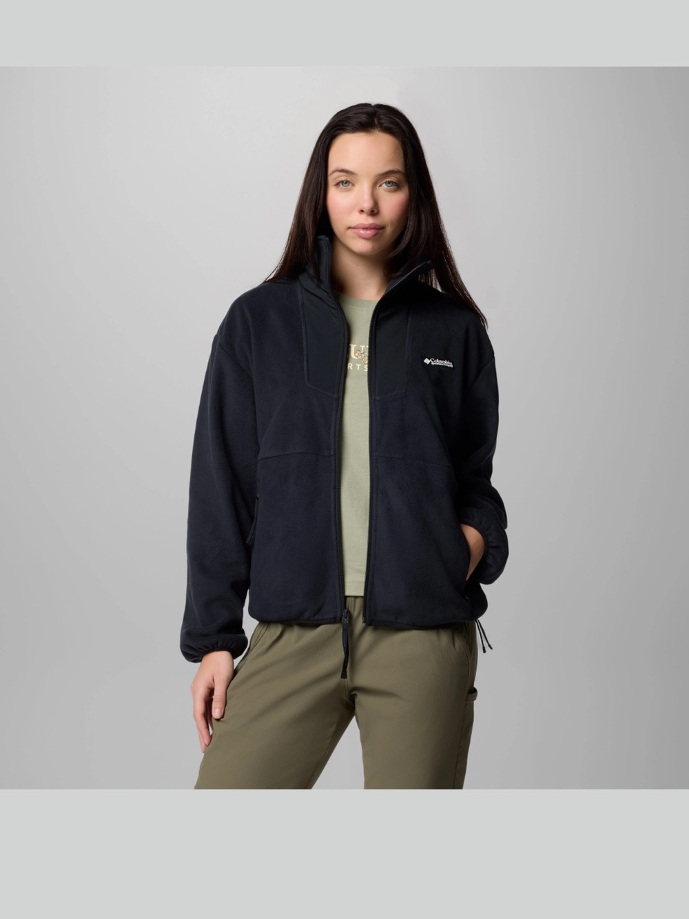 Columbia Women’s Navy Full-Zip Teddy Fleece Jacket